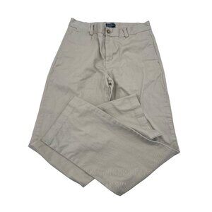 Boys Size 20 Polo By Ralph Lauren Khaki Flat Front Straight Leg Cotton Pants